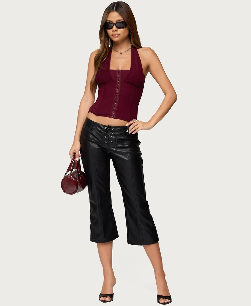 Edikted Women's Rosalina Mesh Halter Corset