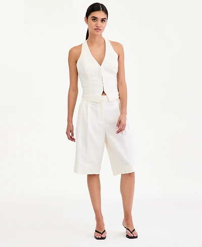 Bar Iii Women's Pleated Bermuda Shorts, Macy's Exclusive