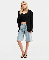 Bar Iii Women's Oversized Linen-Blend Blazer, Macy's Exclusive