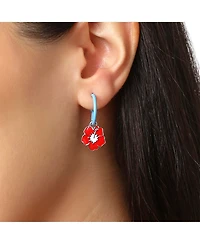 Disney Stitch Charm Hoop Earring Set, 1 Hoop with 3 Interchangeable Charms, Silver Tone