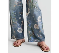 And Now This Women's High Rise Floral Denim Jeans, Macy's Exclusive