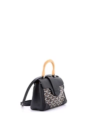 Pre-Owned Goyard Mini Saigon Top Handle Bag Coated Canvas with Leather