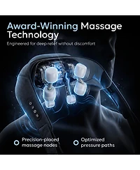 Miko Wave Heated Neck & Back Massager with Heat, Cordless and Hands-Free