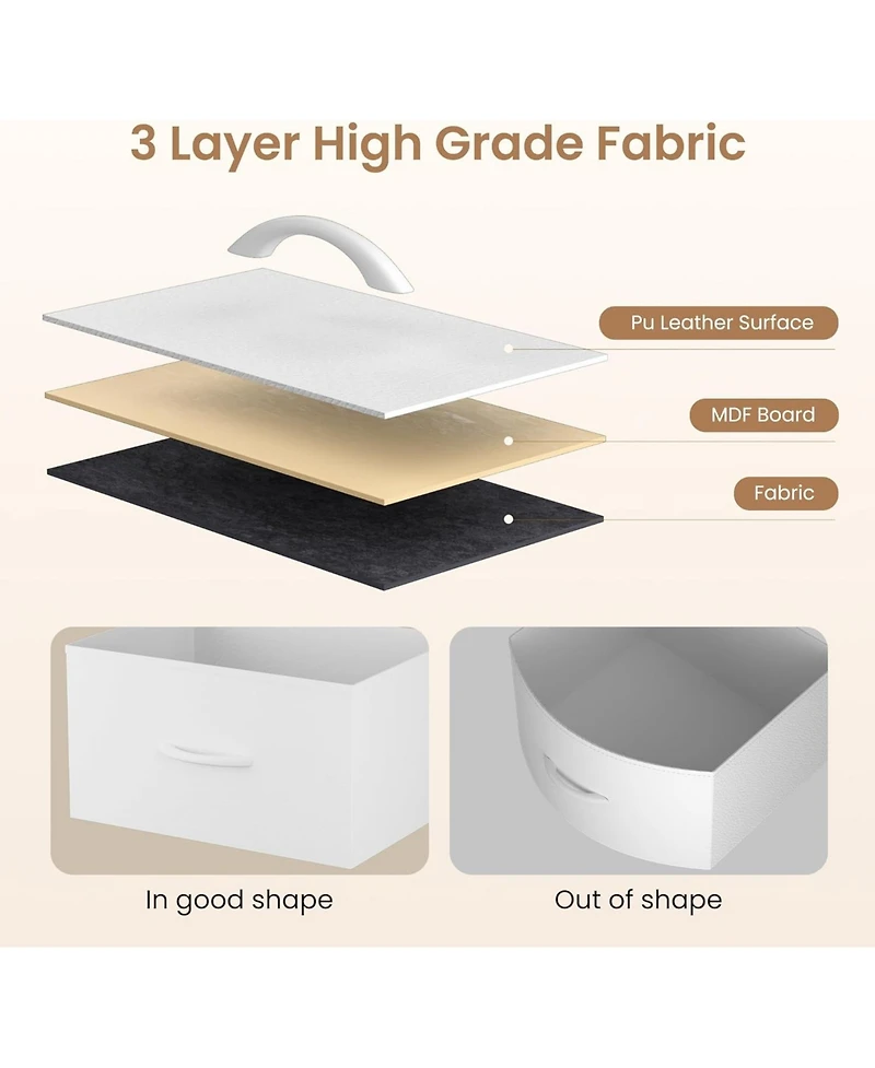 gaomon 63" Dresser Tv Stand for 65–75 Inch TVs, Fabric Chest of Drawers with Charging Station, Led Lights, Open Shelves & 12 Drawers