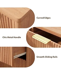 gaomon Modern 6 Drawer Dresser for Bedroom, 47 in Wood Chest of Drawers, Compact Nursery Dresser Storage Cabinet