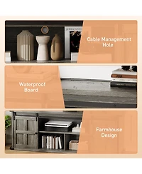 gaomon Farmhouse Tv Stand for 75 Inch Tv