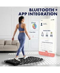 Squatz 2-in-1 Walking Pad Treadmill with Vibration Plate, Under Desk Treadmill with Remote, Led Display, Quiet 1.0HP Motor