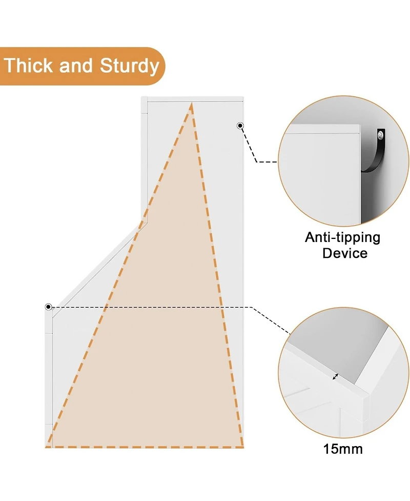gaomon Kids Bookshelf and Toy Storage – Wooden Toddler Bookcase with Large Cubbies, Organizer Cabinet