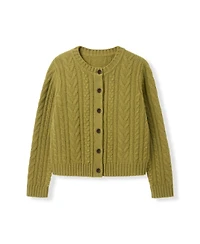 Celtic & Co. Women's Merino Wool Cable Knit Cardigan