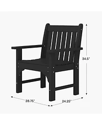 WestinTrends Outdoor Patio Hdpe Adirondack Dining Arm Chair