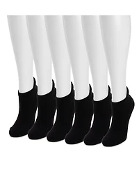 Muk Luks Women's Low Cut Ankle Compression Socks, 6 Pair Pack