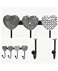 Yigii Wall Mounted Metal Coat Rack with 4 Hooks for Entryway, Bathroom, Kitchen