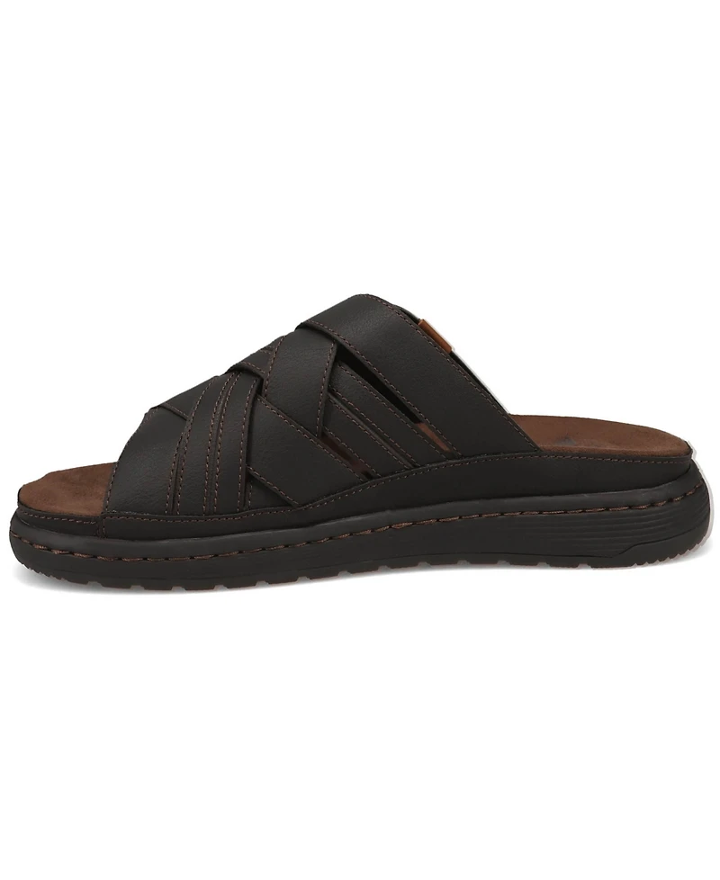 Dockers Men's Seville Tumbled Cross-Straps Sandals