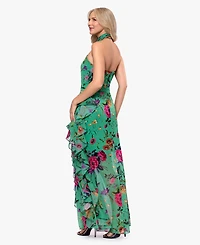 Betsy & Adam Petite Halter Neck Ball Gown Dress