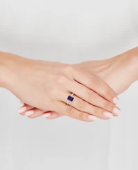 Macy's Swiss Blue Topaz (2-3/4 ct. t.w.) and Diamond Ring 14k Yellow Gold (also available Amethyst Onyx)