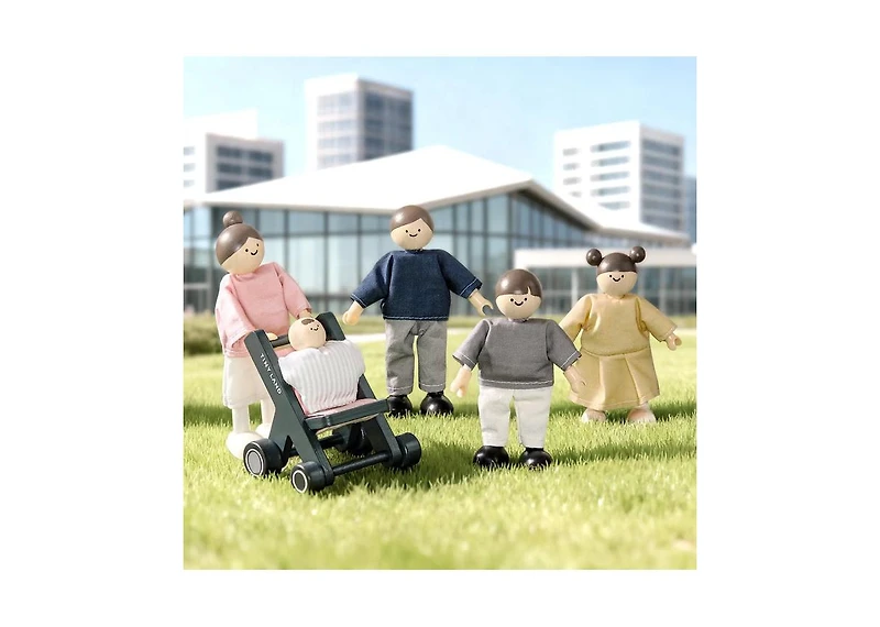 Tiny Land Wooden Dollhouse Dolls