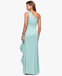 Xscape Petite One-Shoulder Ball Gown