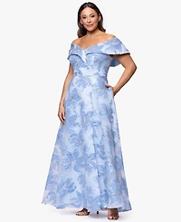 Xscape Plus-Size Sweetheart Off-The-Shoulder Ball Gown