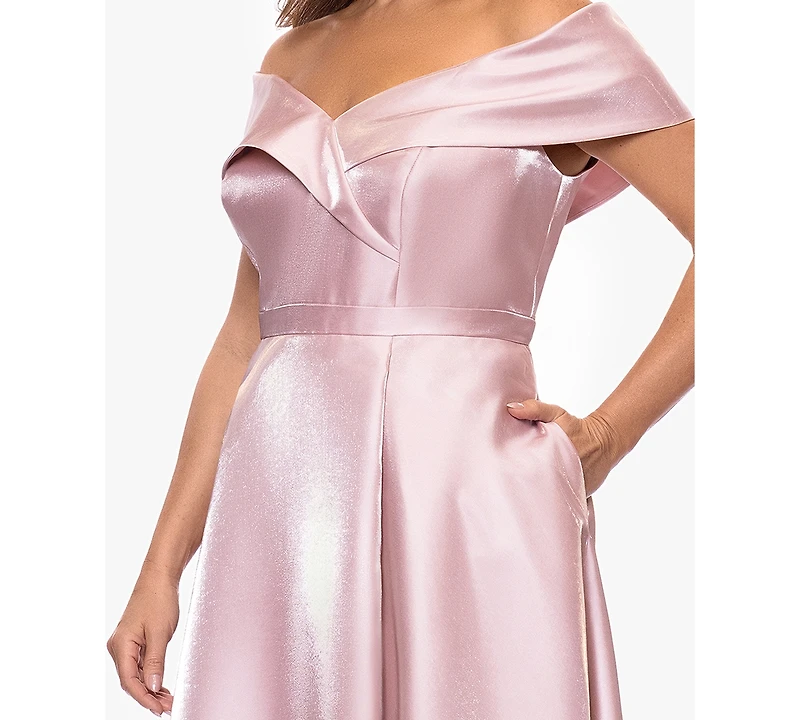 Xscape Plus-Size Sweetheart Off-The-Shoulder Ball Gown