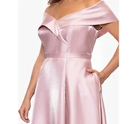 Xscape Plus-Size Sweetheart Off-The-Shoulder Ball Gown