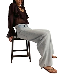 Free People Women's Truro Baggy Puddle High Rise Jeans