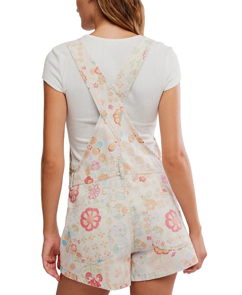 Free People Women's Ziggy Printed Square Neck Shortall