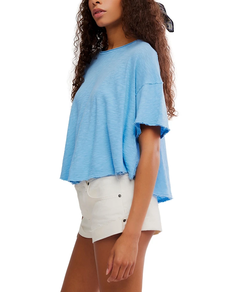 Free People Women's Elsie Swing Short-Sleeve Crew Neck T-Shirt