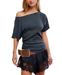 Free People Women's Lucy Off-The-Shoulder T-Shirt