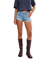 Free People Women's Cali Cuffed Mid-Rise Shorties