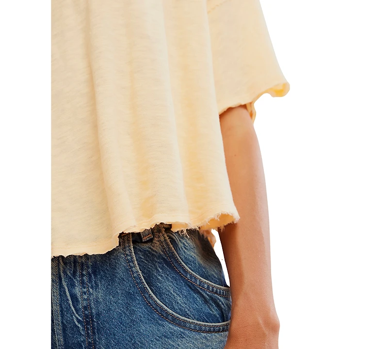 Free People Women's Elsie Swing Short-Sleeve Crew Neck T-Shirt