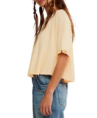 Free People Women's Elsie Swing Short-Sleeve Crew Neck T-Shirt