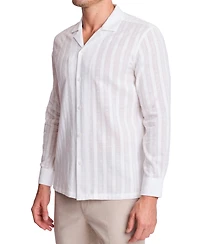 Paisley & Gray Men's Dobby Stripe Camp Collar Shirt