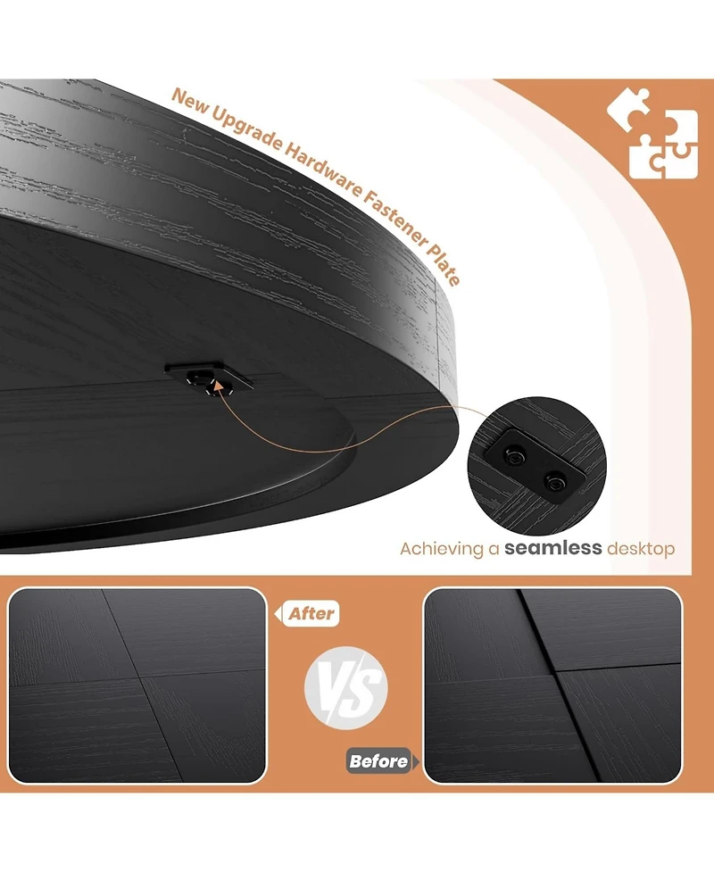 gaomon 47" Round Dining Table for 4-6 People