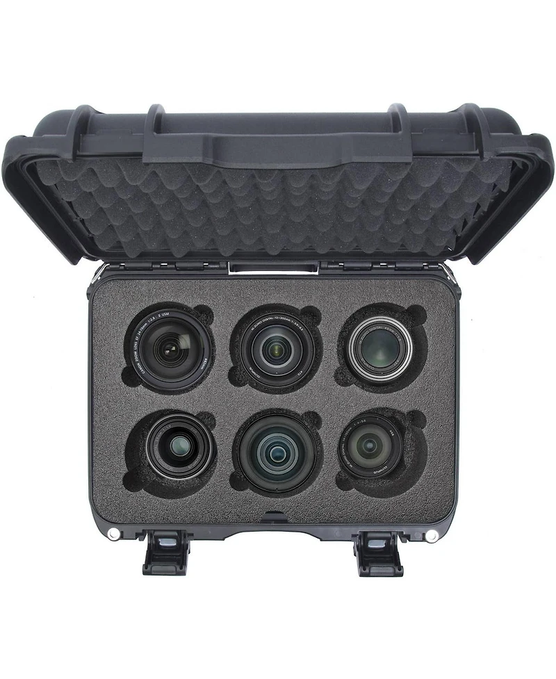 Nanuk Medium Series 918 Lightweight Nk-7 Resin Waterproof Protective Case with Foam Insert for 6 Camera Lens