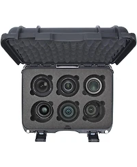 Nanuk Medium Series 918 Lightweight Nk-7 Resin Waterproof Protective Case with Foam Insert for 6 Camera Lens