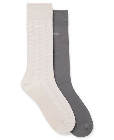 Hugo Boss Men's Pin Pattern Socks, 2-Pack