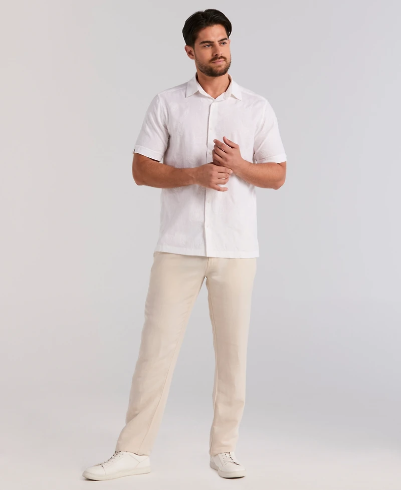 Cubavera Men's Floral Shifley Embroidered Button-Down Shirt