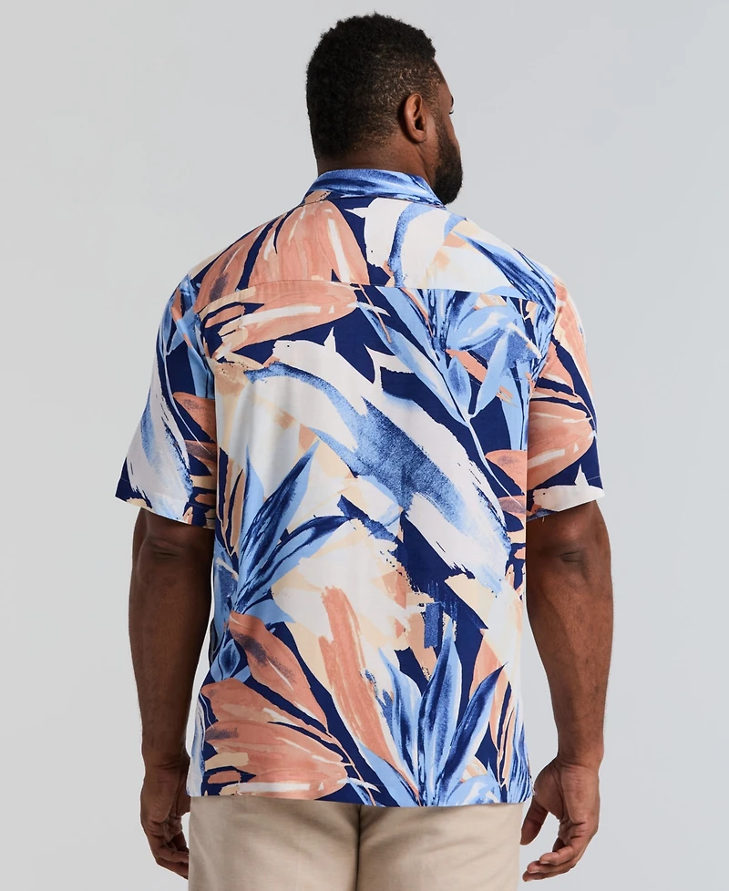 Cubavera Men's Big & Tall Abstract Print Shirt