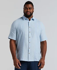 Cubavera Men's Big & Tall Short-Sleeve Panel Shirt