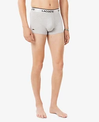 Lacoste Men's Regular-Fit Metallic Waistband Boxer Briefs, 3-Pack