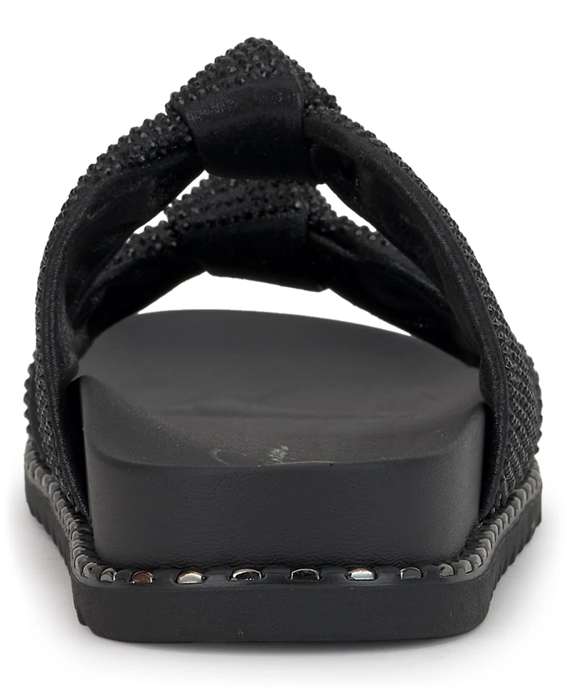 Jessica Simpson Women's Caralyna Rhinestone Knotted Footbed Sandals