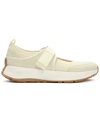 FitFlop Women's F-Mode Flow Knit Suede Mary Jane Almond Toe Sneakers