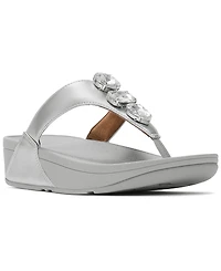 FitFlop Women's Lulu Ultra Jewel Metallic Toe Post Slip-On Sandals