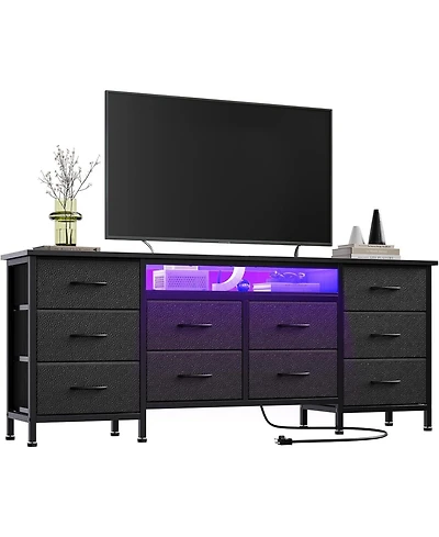 gaomon 63 Inch Tv Stand Dresser with 10 Drawers