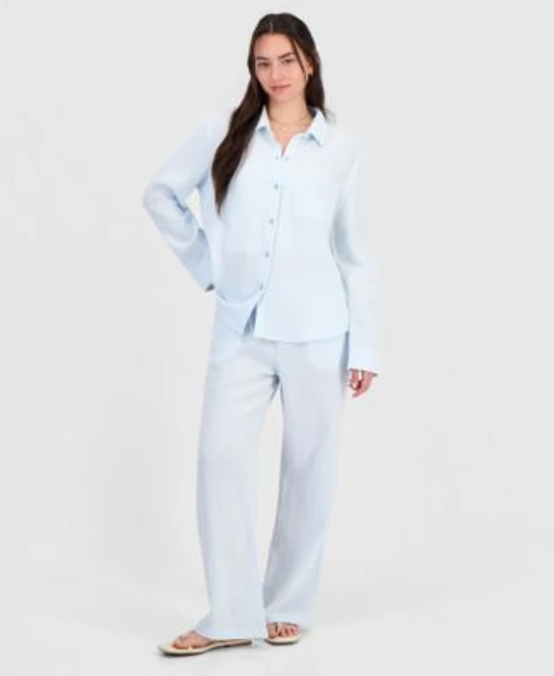 Indigo Rein Juniors Cotton Gauze Shirt Drawstring Beach Pants