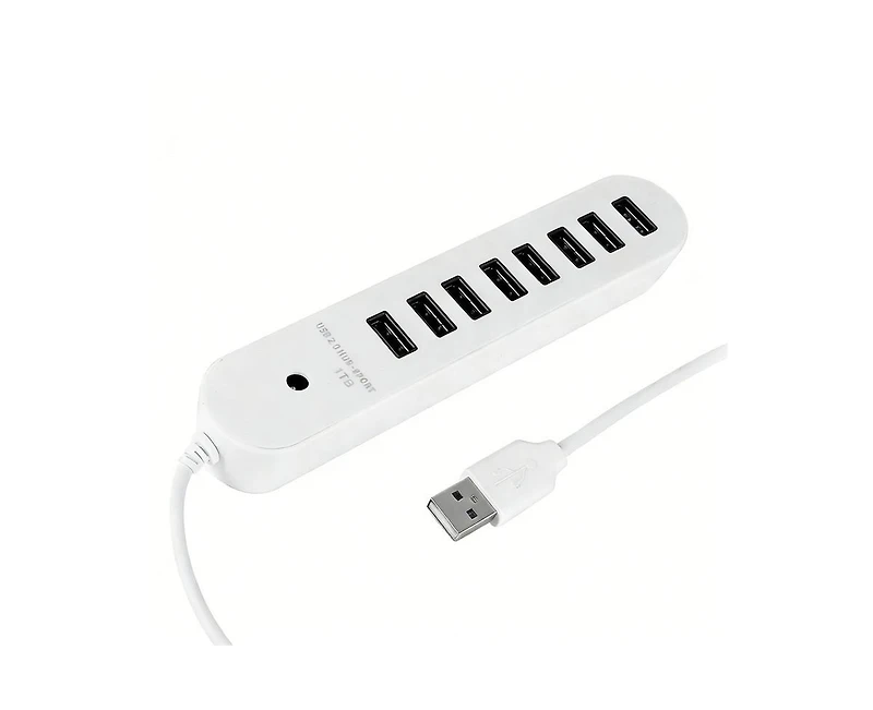 Risokeys 8-Port Usb 2.0 Hub, 480Mbps High-Speed Splitter, Plug & Play Usb Expander for Home Office & Travel