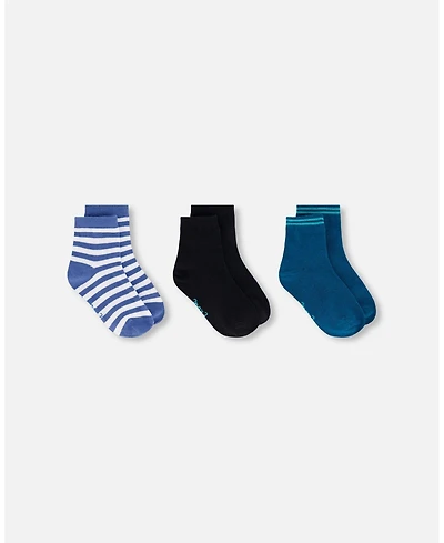 Deux par Boy Socks (3 Pairs) Set Striped Toddler|Child