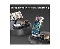 Risokeys 3-in-1 Wireless Charger for Apple iPhone - Portable Foldable Charger for iWatch iPhone and Earphones