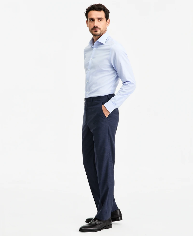Michael Kors Men's Classic-Fit Wool-Blend Stretch Plaid Suit Separate Pants