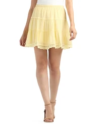 Bcx Women's Textured Tiered Mini Skirt
